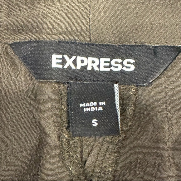 Express Olive Green Crop Top - Picture 4 of 4